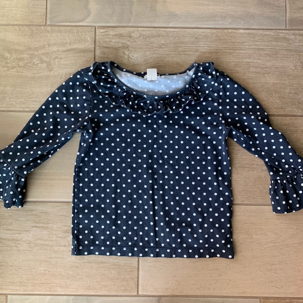 Crew cuts/j crew polka dot top